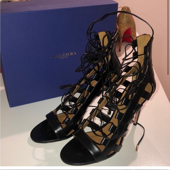 Aquazzura Amazon Lace Up Heels - Picture 3 of 8